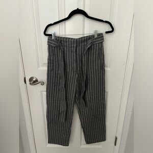 Wilfred Free Jallad Pin Strip High Waist Front Tie Pants Sz6